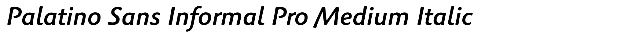 Palatino Sans Informal Pro Medium Italic image